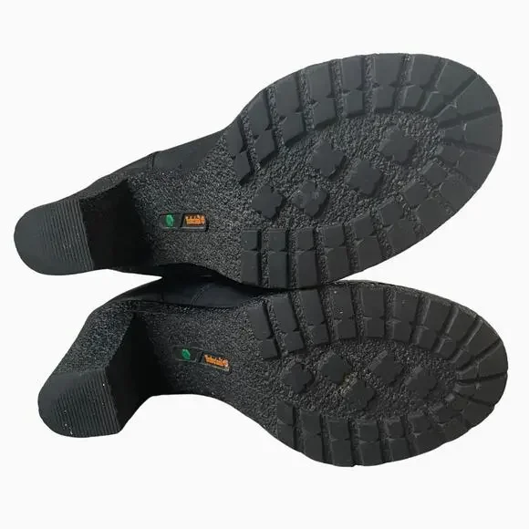 Rare Timberland Glancy Boots 7 Black Leather | Heel Lace Up Combat, Discontinued - Picture 12 of 15